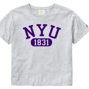 NYU New York University Women’s Crop Short Sleeve T-Shirt Size S